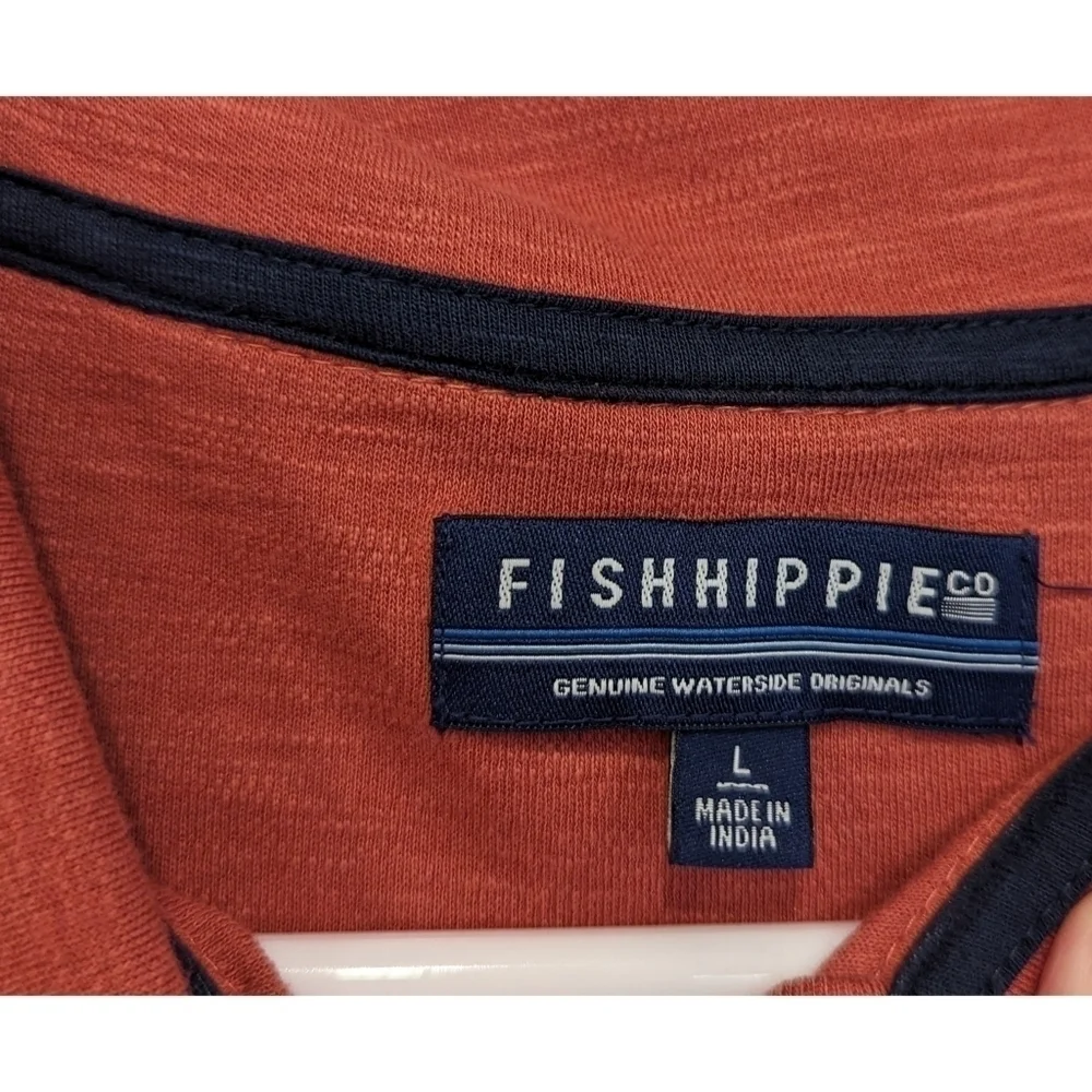 Fish Hippie Quarter Zip Pullover Cotton Modal Blend Size Large